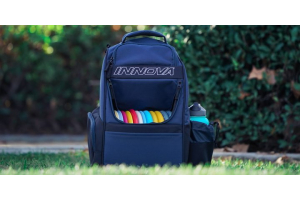 Innova golf backpack with discs and water canteen