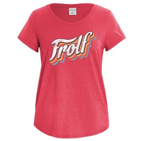Women's Disc Golf Apparel - Frolf Recover Ladies Tee. Red color. 