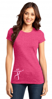 Throw Pink Ribbon Lady Women's Tee from Disc Golf United