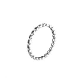 Sterling Silver Ladies Hole 1 Disc Golf Chain Stacker Ring