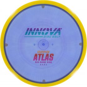 Innova Champion Atlas - Straight Mid Range Disc. Yellow / Blue colors.