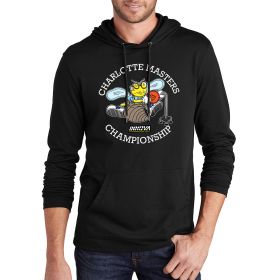 Charlotte Masters Disc Golf Hoodie Tee. Black color. Front