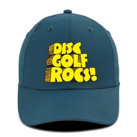 Disc Golf Rocs Performance Hat. Dark blue color.