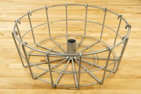 Permanent Disc Golf Basket Parts - Innova DISCatcher Pro 28 Basket. Galvanized steel construction. Side view.