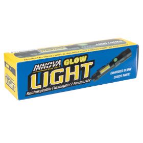 Innova Glow Disc Golf Flashlight case. Yellow and blue colors.