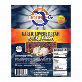DoubleG Craft Beef Jerky Garlic Lovers Dream