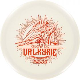 Innova Glow DX Valkyrie - Distance Driver for Glow Disc Golf. Red stamp.