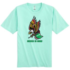 USDGC Shirts - Green is Good Spotter Flag Design. Green color. Front. 