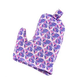 Purple Geometric Mitten Bag