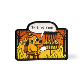 This Is Fine Disc Golf Patch