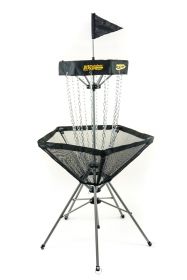 Portable Disc Golf Basket - Innova Traveler. Black color.