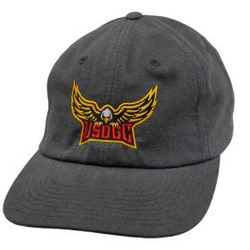 USDGC Hats - Dad Style - USDGC Eagle. Charcoal color. Front view. 
