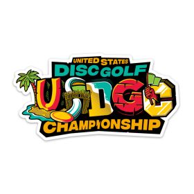 Disc Golf Sticker - USDGC Tiki Design. 