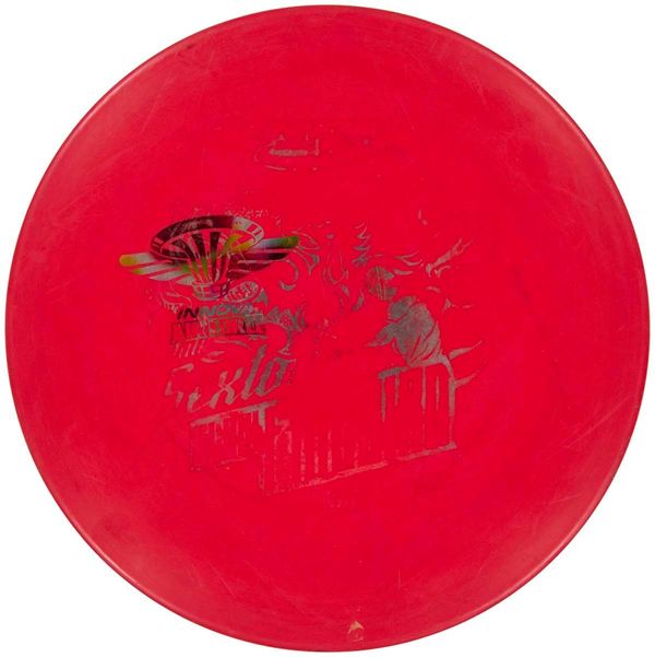 Nate Sexton’s Retired Frontline X Mortar for auction. Stamped with Innova air force and 2015 Sexton tour series stamps